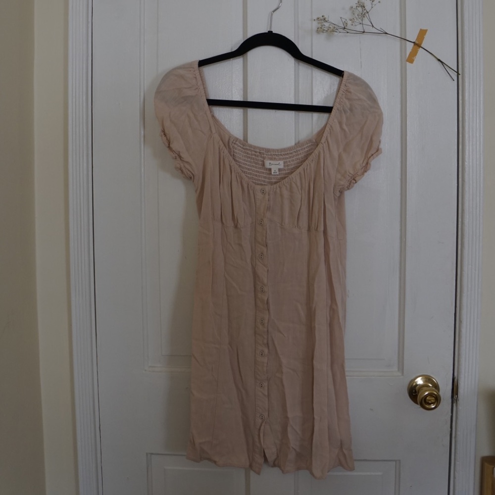 becaal rose button up dress